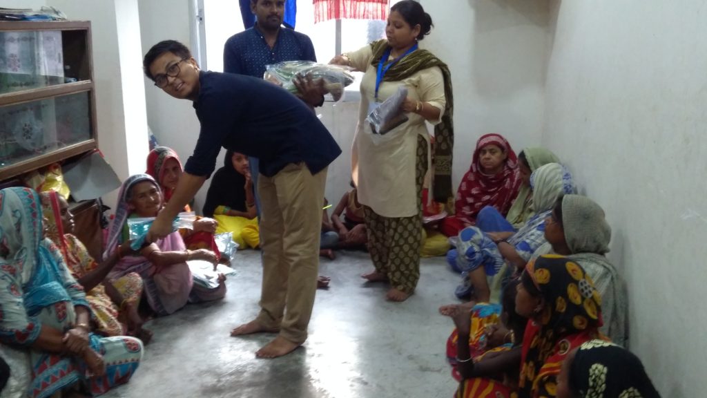 Saree distribution to poor people